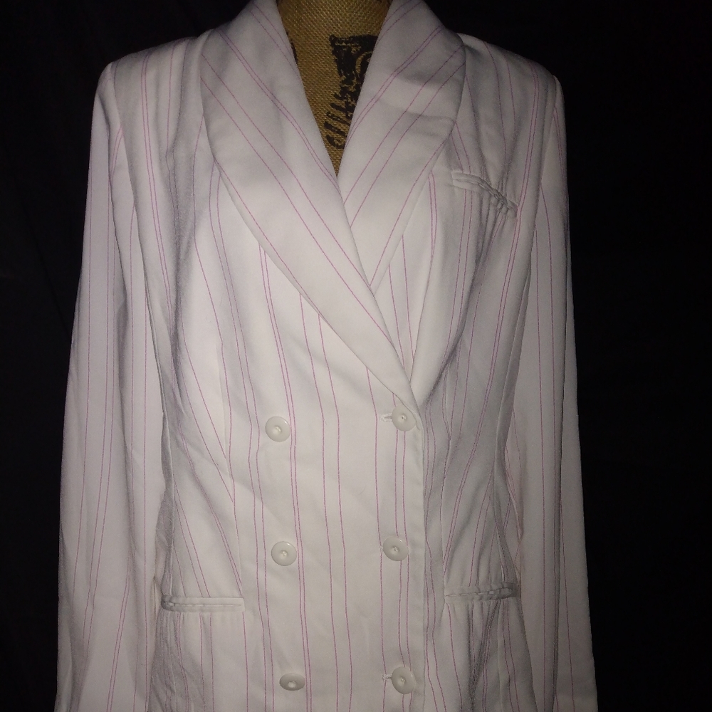 Tower Hill White with Pink Stripe Suit